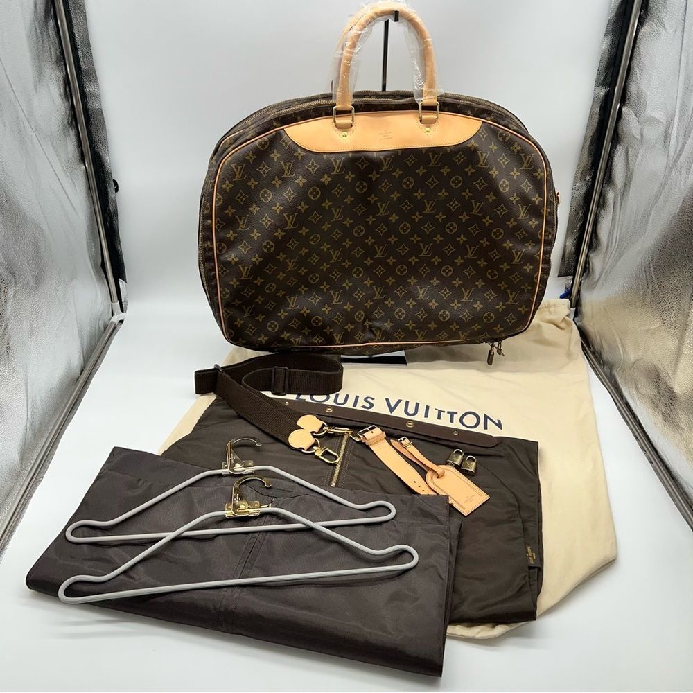 Louis Vuitton Alize 2 Monogram Poches Suitcase w/Strap-2 Locks/Key-Garment Bags+